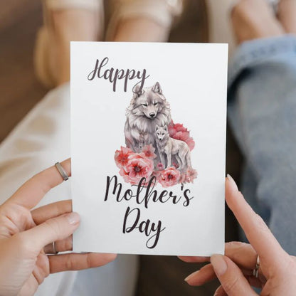 Printable Mother's Day Card Wolf #2