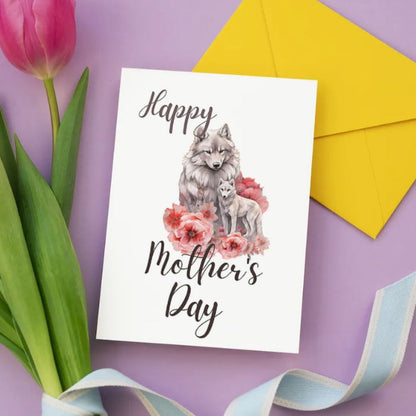 Printable Mother's Day Card Wolf #2