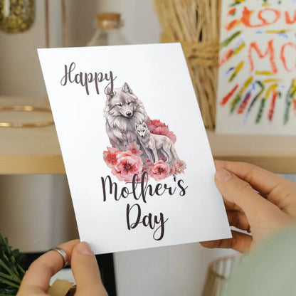 Printable Mother's Day Card Wolf #2