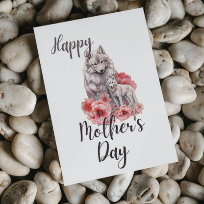 Printable Mother's Day Card Wolf #2