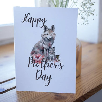 Printable Mother's Day Card Wolf