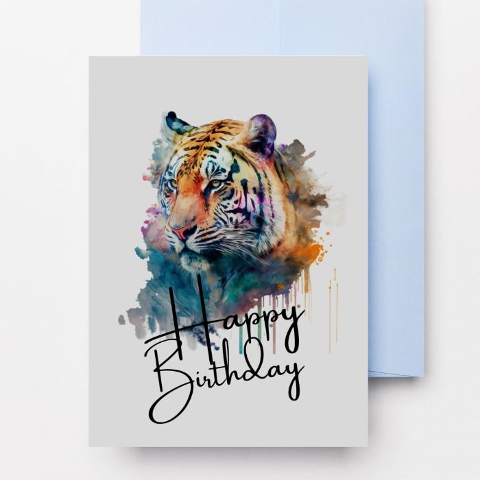 Printable Tiger Birthday Card #10