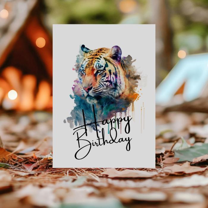 Printable Tiger Birthday Card #10