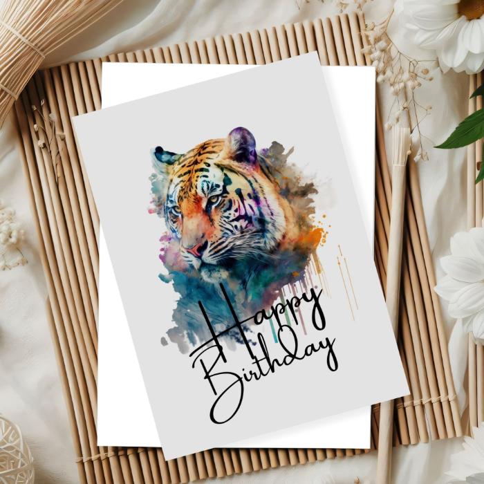 Printable Tiger Birthday Card #10