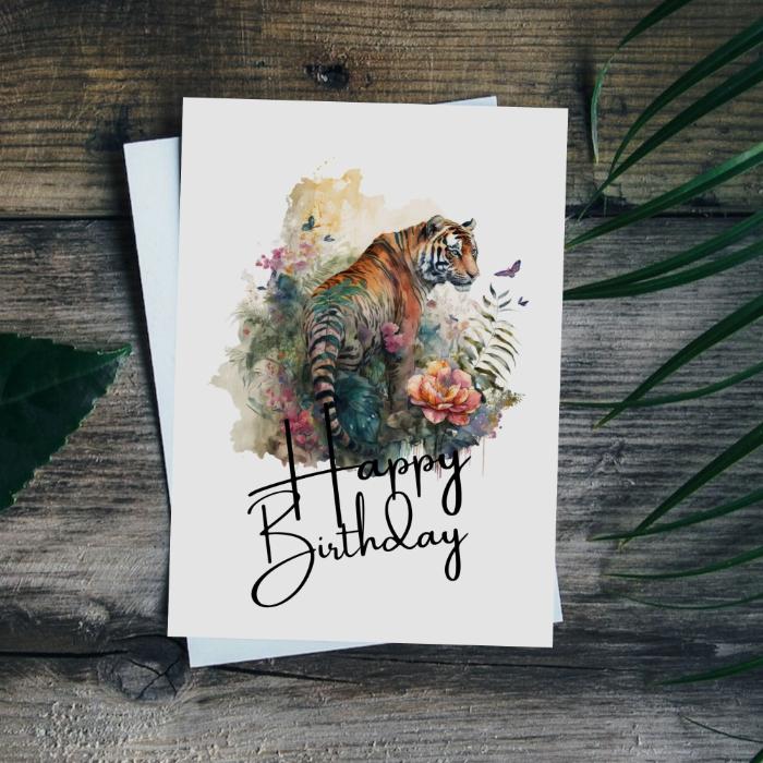 Printable Tiger Birthday Card #12