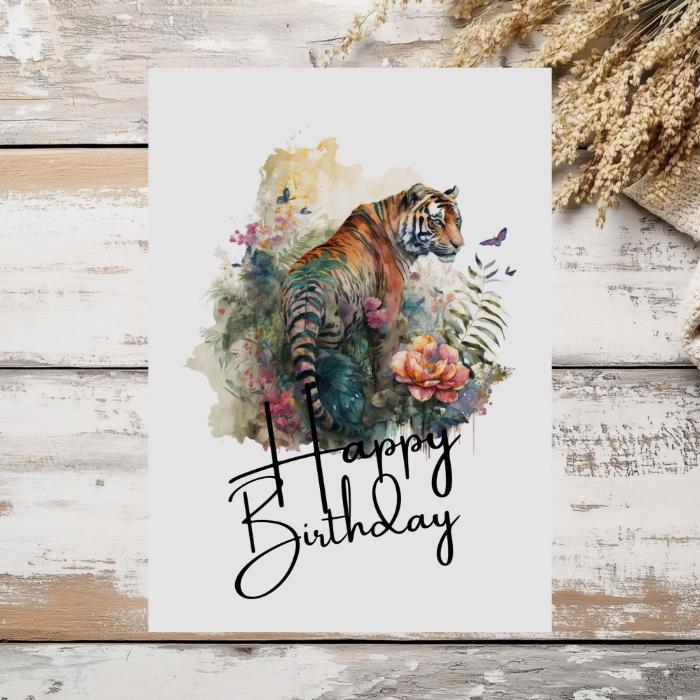 Printable Tiger Birthday Card #12