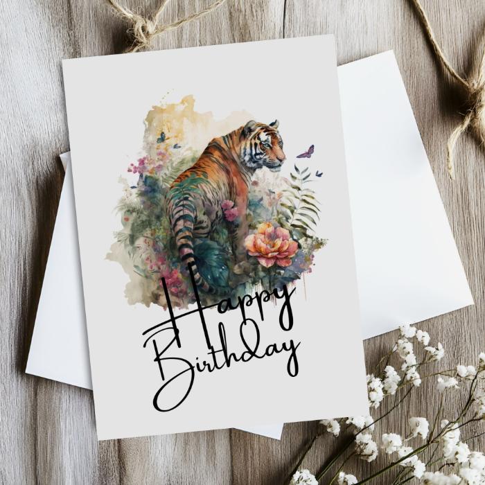 Printable Tiger Birthday Card #12