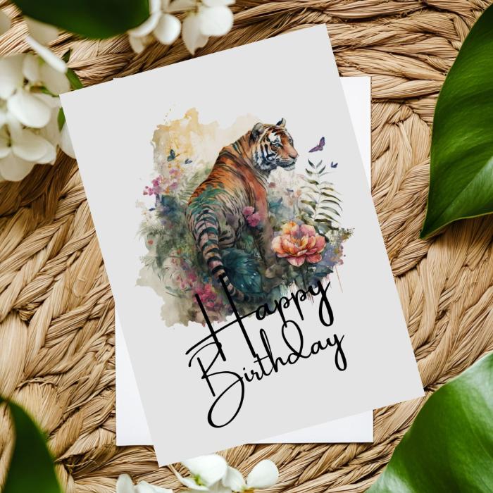 Printable Tiger Birthday Card #12