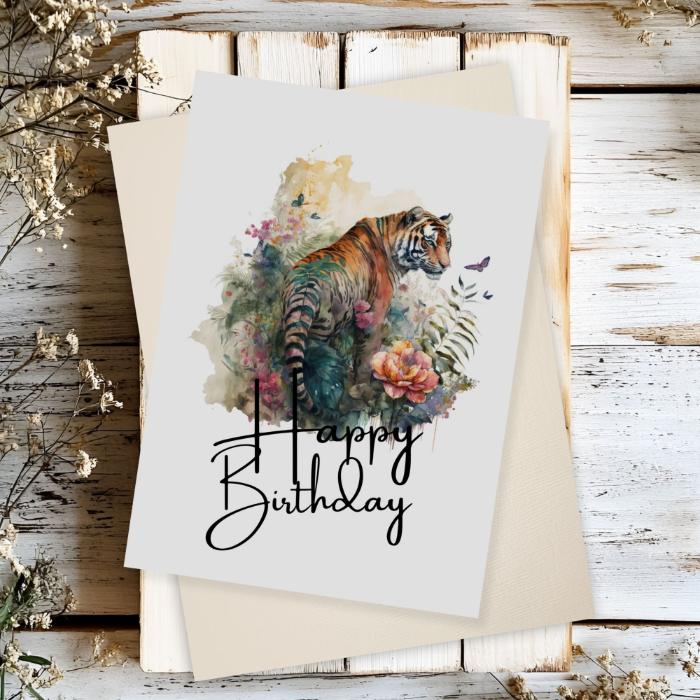 Printable Tiger Birthday Card #12