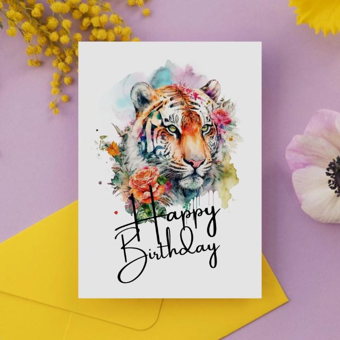 Printable Tiger Birthday Card #15