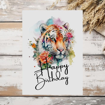 Printable Tiger Birthday Card #15