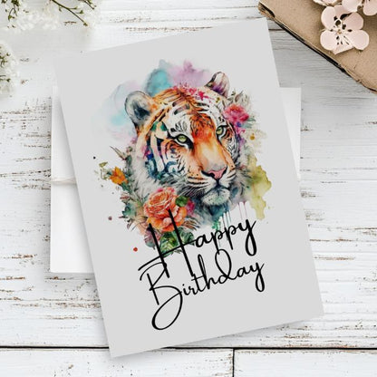 Printable Tiger Birthday Card #15