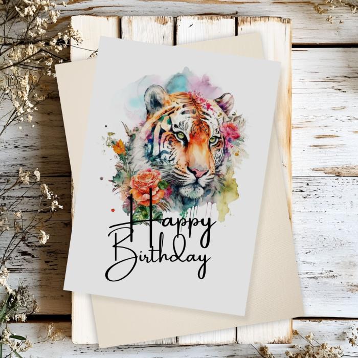 Printable Tiger Birthday Card #15