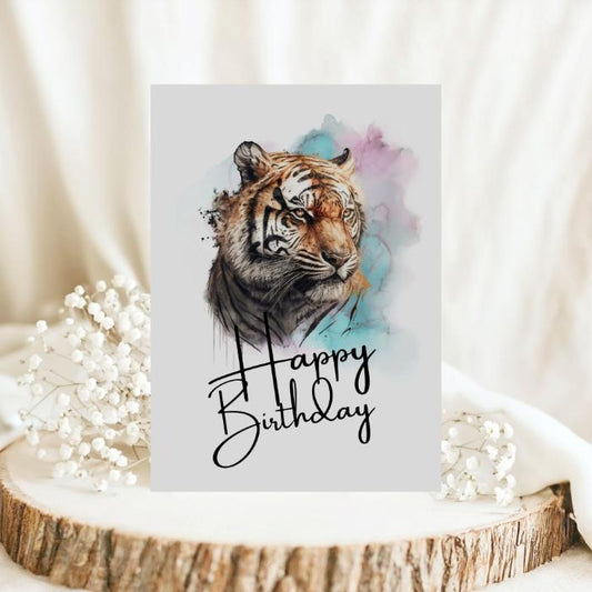 Printable Tiger Birthday Card #16