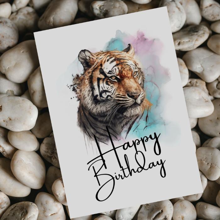 Printable Tiger Birthday Card #16