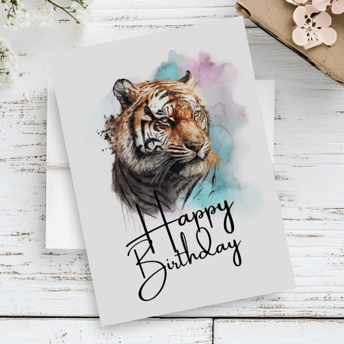 Printable Tiger Birthday Card #16