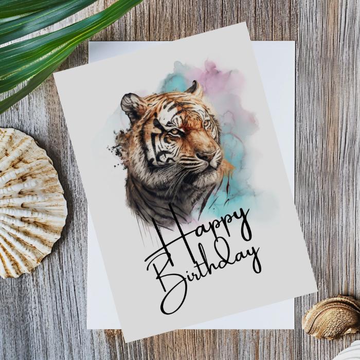 Printable Tiger Birthday Card #16