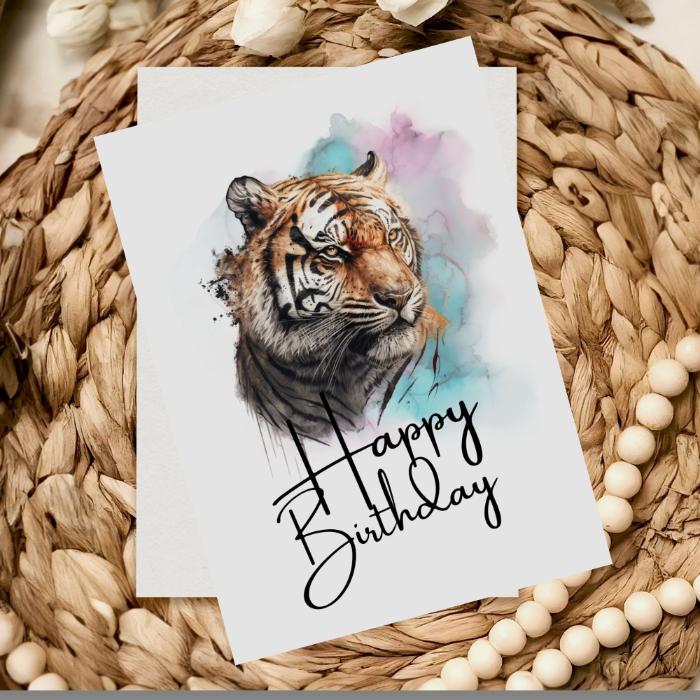 Printable Tiger Birthday Card #16