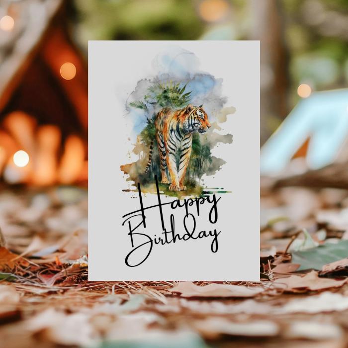 Printable Tiger Birthday Card #17