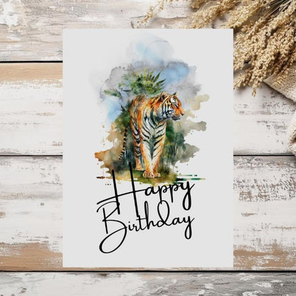 Printable Tiger Birthday Card #17