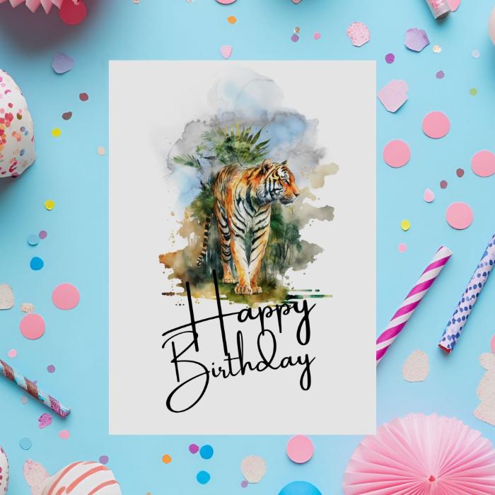 Printable Tiger Birthday Card #17