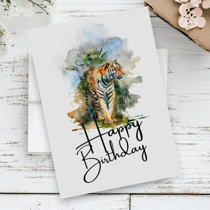 Printable Tiger Birthday Card #17