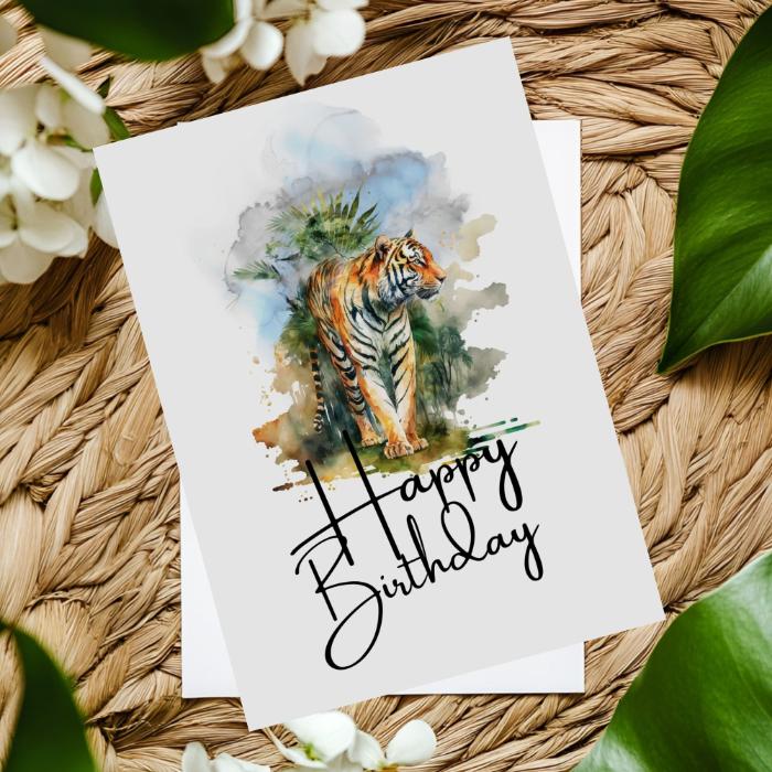 Printable Tiger Birthday Card #17