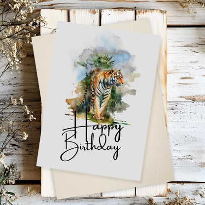 Printable Tiger Birthday Card #17