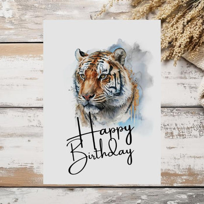 Printable Tiger Birthday Card #2