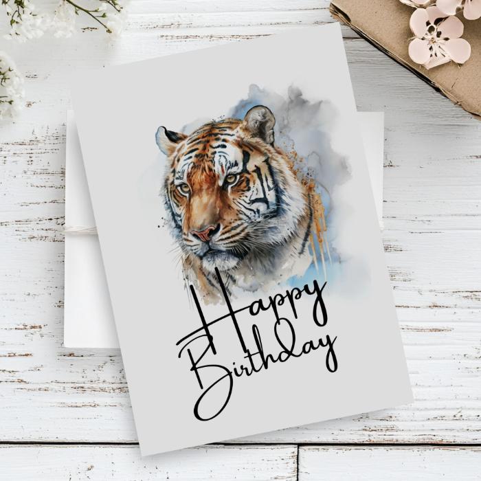 Printable Tiger Birthday Card #2