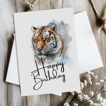 Printable Tiger Birthday Card #2