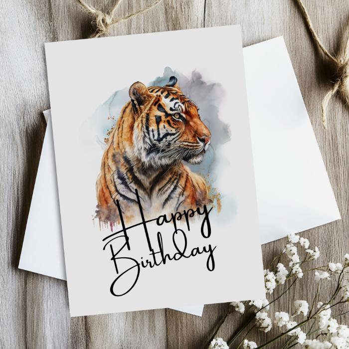 Printable Tiger Birthday Card #3