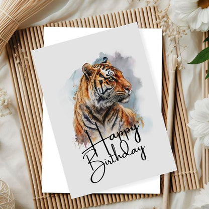 Printable Tiger Birthday Card #3