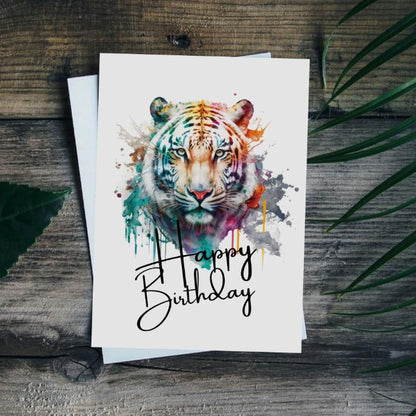 Printable Tiger Birthday Card #4