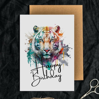 Printable Tiger Birthday Card #4