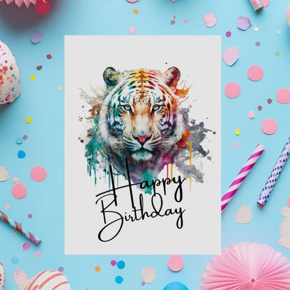 Printable Tiger Birthday Card #4