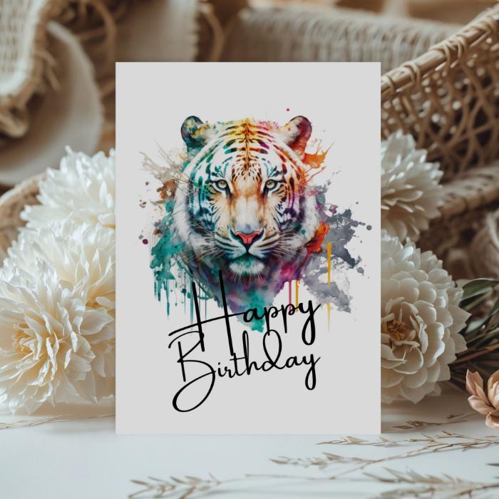 Printable Tiger Birthday Card #4