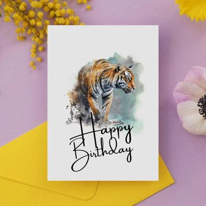 Printable Tiger Birthday Card #5