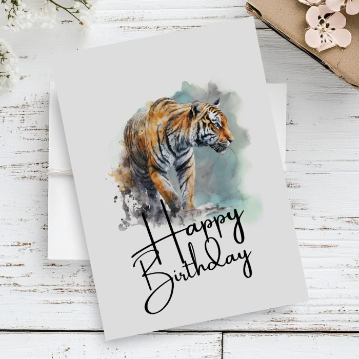 Printable Tiger Birthday Card #5