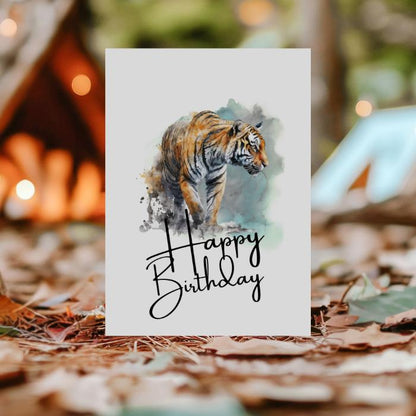 Printable Tiger Birthday Card #5