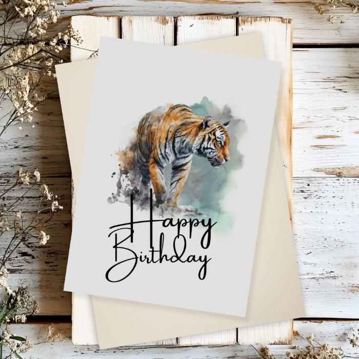 Printable Tiger Birthday Card #5