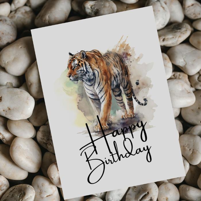 Printable Tiger Birthday Card #6