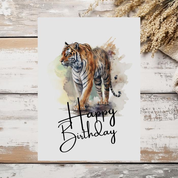 Printable Tiger Birthday Card #6