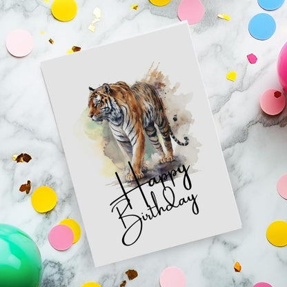 Printable Tiger Birthday Card #6