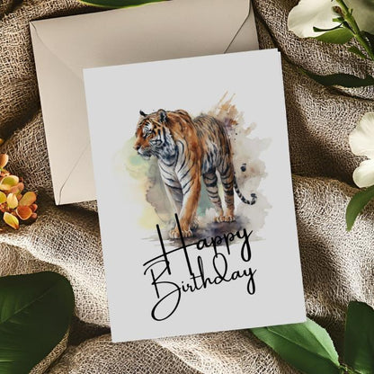 Printable Tiger Birthday Card #6