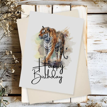 Printable Tiger Birthday Card #6