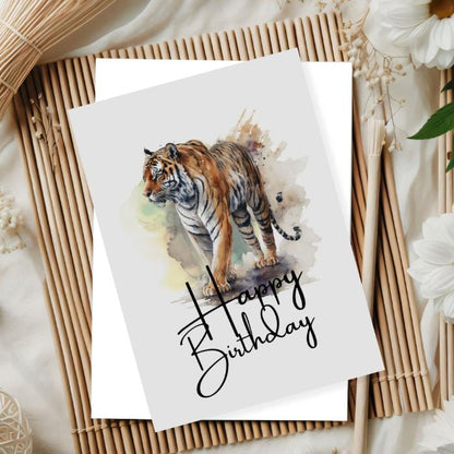 Printable Tiger Birthday Card #6