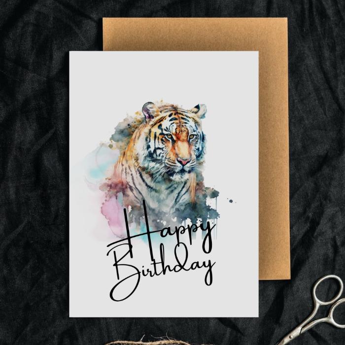 Printable Tiger Birthday Card #8