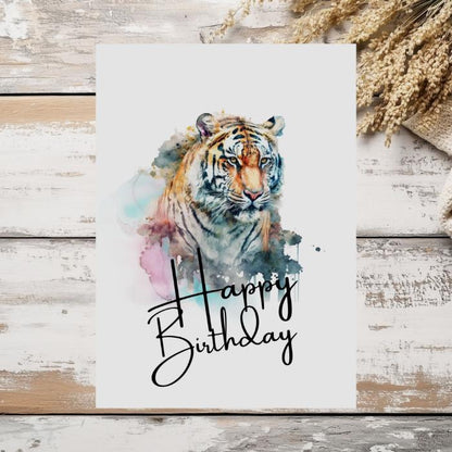 Printable Tiger Birthday Card #8