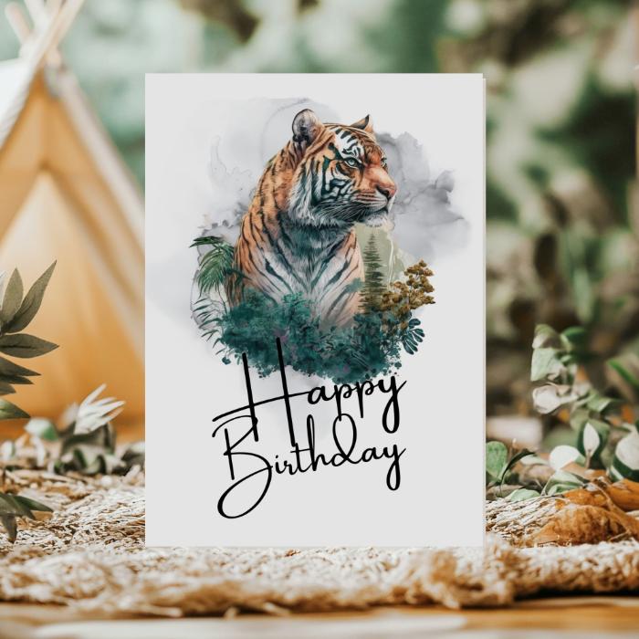 Printable Tiger Birthday Card #9